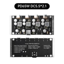 PD65W Fast Charging Module 4-channel Type-C interface USB-A PD3.0/2.0 QC3.0/2.0 FCP AFC Fast Charging DC5.5*2.5/DC5.5*5.1