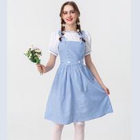 Dorothy Princess Dress: Halloween, Kindergarten, Parent-Child Party, Stage Costume (European & American Style) M gray