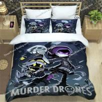 Customisable Murder-Drones Bedding Set, 3D Printing Murder-Drones Duvet Cover Sets with Pillowcase Single Twin Full Queen King74 AU Single 140x210cm