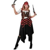 Adult Caribbean Pirate Costume - Cosplay & Halloween Performance Wear One Size black