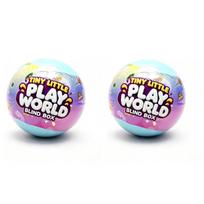 4-Color Mini Fridge Blind Box Toy Set | Random Mini Food Models, Micro Table Chair Pretend Play,Creative Capsule Surprise Balls