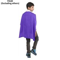 Short Kids Halloween Cloak For Stage Performance And Cosplay In Vibrant Colors 60cm/23.62in violetinė