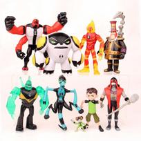 9-Piece Ben 10 Hero Action Figure Set, Alien Collectible Toy Models for Boys
