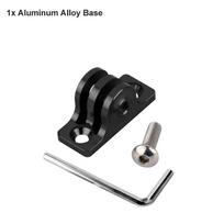 CNC Aluminum Alloy Flat Base Mount for GoPro Hero Insta360 DJI SJCAM AKASO Action Camera Motorcycle Bike Helmet Bracket Holder black