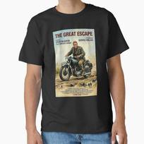 The Ultimate Leap: Steve McQueen in The Great Escape Classic T-Shirt XS beige