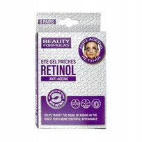 BEAUTY FORMULAS_Eye Gel Patches Retinol anti-senėjimo akių pleistrai su retinoliu 6 poros