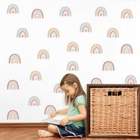 Colorful Wall Decals, Self-Adhesive Kindergarten Decor Stickers for Bedroom One Size beige
