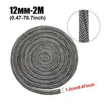 1Pcs 6/8/10/12mm Woodburning Stove Rope Furnace Door Seal Fireproof Fiberglass Fireplace Sealing Rope Woodburner 2M Fire Gasket