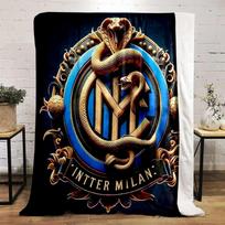 Inter Milan Snake Designed Flannel blanket for bedroom, living room, sofa, and nap 80cm x 120cm