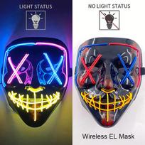 Wireless Purge Luminous LED Mask Adult Full Face Headgear Costumes Cosplay Mask Carnival Masquerade Glow In The Dark
