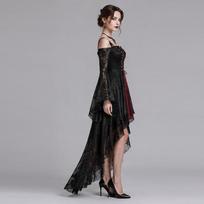 New halloween goth dress cos costumes stage costumes XL juoda