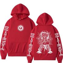 Y2K Anime Death Note Hoodies Yagami Light L·Lawliet Gotikinis džemperis Vyrams Moterims Drabužiai Mada Ilgomis Rankovėmis Puloveriai Streetwea 5XL brown
