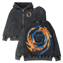 Naruto vintažinis oversized su gobtuvu švarkas - Japonų anime stilius (Ruduo/Žiema) 4XL black