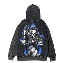 Naruto vintažinis oversized su gobtuvu švarkas - Japonų anime stilius (Ruduo/Žiema) 5XL