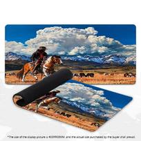 Vintage Western Cowboy Mouse Pad Large XXL Desk Mat Keyboard Oil Painting Desk Mats Non-Slip Rubber Office Gaming Accessories 600x300x3mm