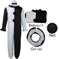 Suaugusiems Vaikams Terrifier 2 Menas Klounas Cosplay Kostiumas Kombinezonas Kepurė Kaukė Apranga Helovinas Karnavalo Kostiumas XXL&Terrifier white