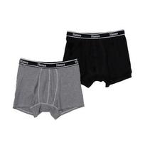 Hanes Men's Boxer Briefs 2-Pack Antibacterial Odor-Resistant HM6EG702 M black