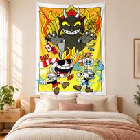 Cuphead Tapestry highquality for decorating living room bedroom dorm walls ideal as bedroom wallart orholiday gift 100cmx150cm