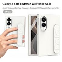 Galaxy Z Fold8 Case Full-Body Protective Cover With Wrist Strap Shockproof Solid Color Z Fold8 Wide