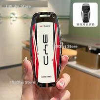 Car Key Case Cover for BYD Song Plus Atto 3 Han EV Tang DM Qin Seal U DM-i Dolphin Leather Metal Remote Fob Holder Keychain black