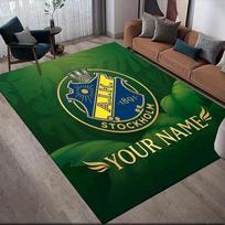 Custom Name AIK Solna Flannel Pattern Square Carpet,Area Rug,Carpet Rug for Living Room Bedroom Sofa Playroom Decor,Non-slip Floor Mat 40x60cm( 15x23in ) gray