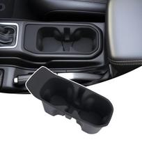 Cup Holder Inserts Coaster For Jeep Wrangler JL JLU 4XE & Gladiator JT 2018-2025 Central Control Cup Holder Mat Pad 1pcs gray