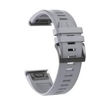 Silicone Strap For Garmin Enduro 3 Watch Band Fenix E 8 47/51mm 7 7X 6X Pro/Epix Pro Gen 2/Fenix6 5 5X 22 26mm QuickFit Bracelet 1PCS QuickFit 22mm gray