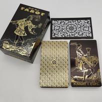 Fantastiški 80 vnt. sidabrinės folijos Taro kortos, atsparios vandeniui, PVC kokybės, su atverčiamu dėklu, kaip prabangus dovanų rinkinys