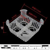 Transparent Hydroponic Flower Pot Basket for Bulbs: Tulip, Hyacinth, Lily gray
