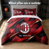 AC Milan Dizaino Lovos Patalynės Komplektas 1 Antklodės Užvalkalas + 2 Pagalvių Užvalkalai Minkšti Kvėpuojantys Namų Lovos Patalynė 135cm*200cm