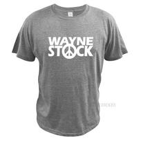 Waynes World 2 T Shirt Wayne Stock Letter Print Tshirt American Comedy Film 100 Cotton Comfortable Oneck Tops Eu Size M gray