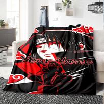 Naruto Character Personalized Name Blanket Cozy Personalized Blanket Comfortable Suitable for Sofa Living Room Nap Bedding All-Season Use 150cmx180cm black