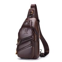 Shilai Dun Men's Genuine Leather Crossbody Bag - Retro High-End Sling with Top Layer Cowhide. ruda