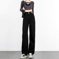 High Waist Retro Style Baggy Jeans, Loose Fit Slant Pockets Washed Wide Legs Jeans, Women's Denim Jeans & Clothing 2XL