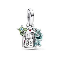925 Silver Beads Minnie Mouse Pixar Coco Miguel Dante Skull Charm Bangle Bracelets DIY Gift white