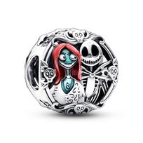 925 Silver Beads Minnie Mouse Pixar Coco Miguel Dante Skull Charm Bangle Bracelets DIY Gift gray