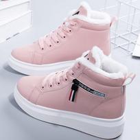 Žieminiai batai Moterims Sniego batai Ankle boots Šildantys pliušiniai batai Avalynė Moterims Sportbačiai Plokščiapadžiai Suvarstomi Moteriški trumpi batai 36 rožinė