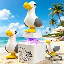 2007Seagull Mine Keychain, Usb Clicky Keyboard Fidget Button, Led Sound Keychain*** blue