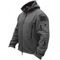 Vyriški Žiemos Rudens Žygiai Žvejyba Stovyklavimas Trekingas Šilti Poliarinio Vilnos Taktiniai Striukės Lauko Sporto Gobtuvu Paltai Softshell XXXXL pilka