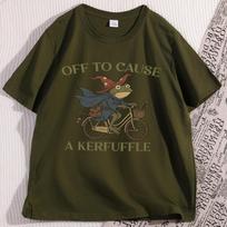 Off To Cause A Kerfuffle Frog Tshirt Men Women Causal Cotton Short Sleeve Funny Weirdcore Sayings Unique Tshirt Tee Clothes 4XL black
