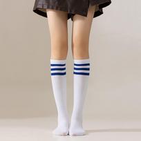 Ten Christmas Striped Mid-Calf Women's Solid Color Dance Socks - Spring and Autumn Collection One Size brown