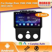 Android Auto Car radio GPS Stereo for Dodge Ram 1500 2500 3500 2013-2018 Multimedia Video Player Manual AC Carplay  HeadUnit 4 core 1GB+32GB carplay orange