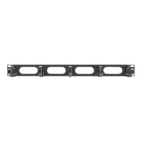 Lanberg 19" cable management panel 5 rings - type B 1U | AK-1205-B | Black
