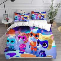 Super Katytės Kittydale Patalynės Komplektas Animacinis Katės Lova Reikmenų Rinkinys Vaikams Antklodės Užvalkalas Lovos Antklodės Komplektas Patalynė Gimtadienio Dovanos 100x135cm blue