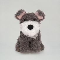 Farm small animal series doll doll cartoon sitting curly puppy kitten plush toy doll 15cm【0.09kg】 gray