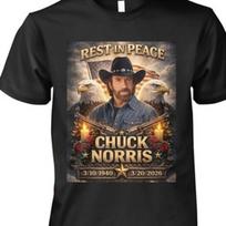 Chuck Norris Rest In Peace Camiseta Negra S A 5xl Jn2448 Vintage Streetwear Graphic Top For Everyday Wear Comfortable M gray