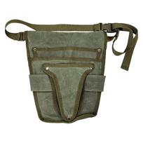 Waxed Canvas Gardening Waist Bag Waterproof Tool Storage Pouch Adjustable Belt for Carrying Weeding and Gardening Equipment One Size žalia