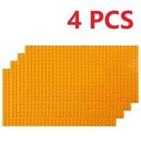 4PCS Blocks Baseplates 32x32 16X32 Classic Base Plates Building Bricks DIY Plastic Board Blocks MOC City Construction Kids Toys orange