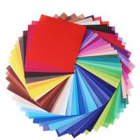50 Sheets Vibrant Origami Paper 15x15cm Square Single Sided Colorful Folding Papers for Crafts Creative Learning Fine Motor red