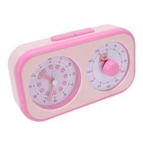 Visual Timer Alarm Clock Quiet Multi Purpose Time Management Tool for Classroom Home Kitchen Monkey Eating Peach pink
